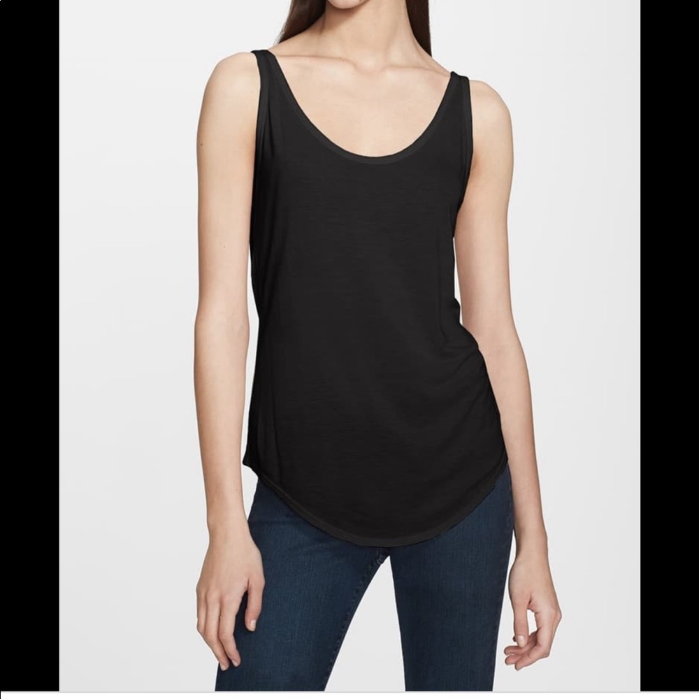 Helmut Lang Black Scoop Neck Tank Top